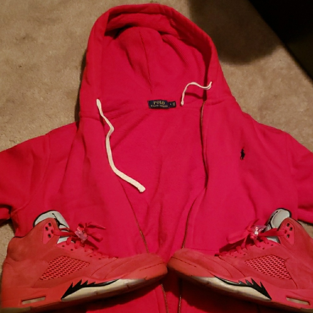 Jordan 5 red suede